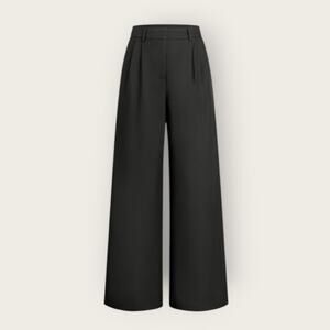Commense Solid Black Wide Leg Pants – Size XL (US 12) NWT - Euro Modern Chic